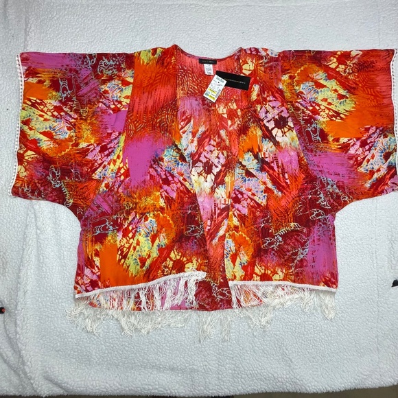 NWT Multi-colored XL Jennie & Marlis Women’s Kimono Top - Picture 1 of 10